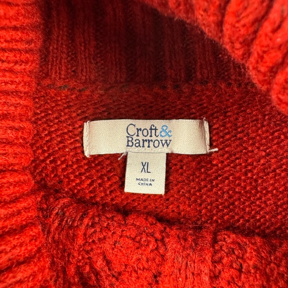 Croft & Barrow Rich Red Turtleneck Sweater - Picture 3 of 8